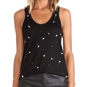 Rag & Bone Black Splatter Paint Tank Women’s Large